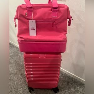 BEIS x Barbie mini weekender and carry on set. NWT.